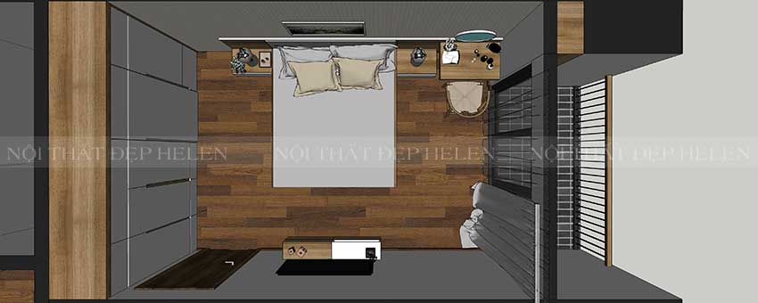 Mô hình 3D tổng quan căn hộ: