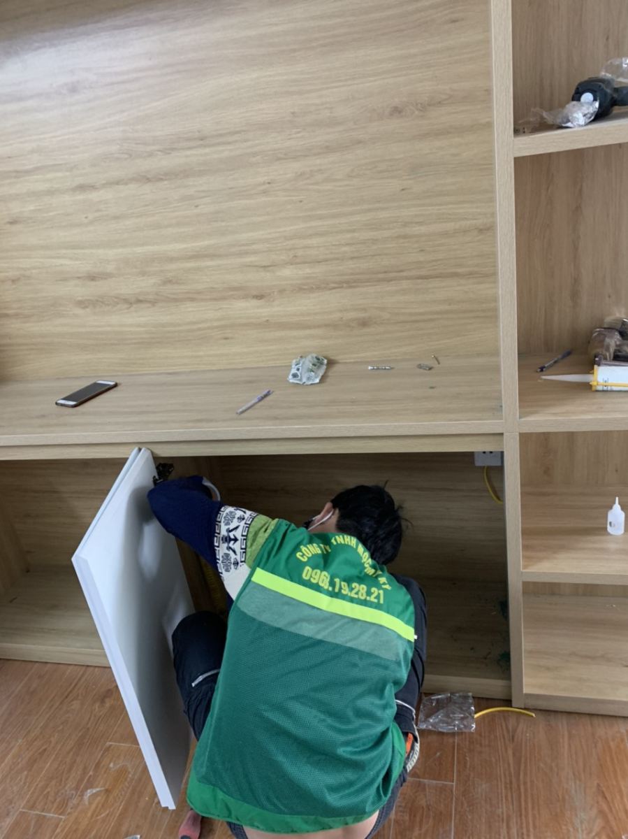 Video thi công nội thất chị Hà