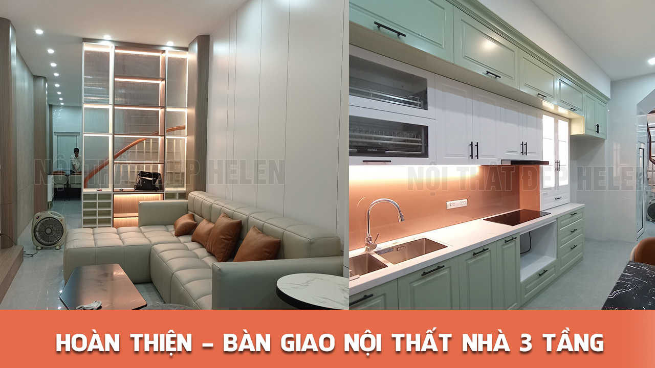Video hoàn thiện nội thất căn nhà 3 tầng tại Hà Nội