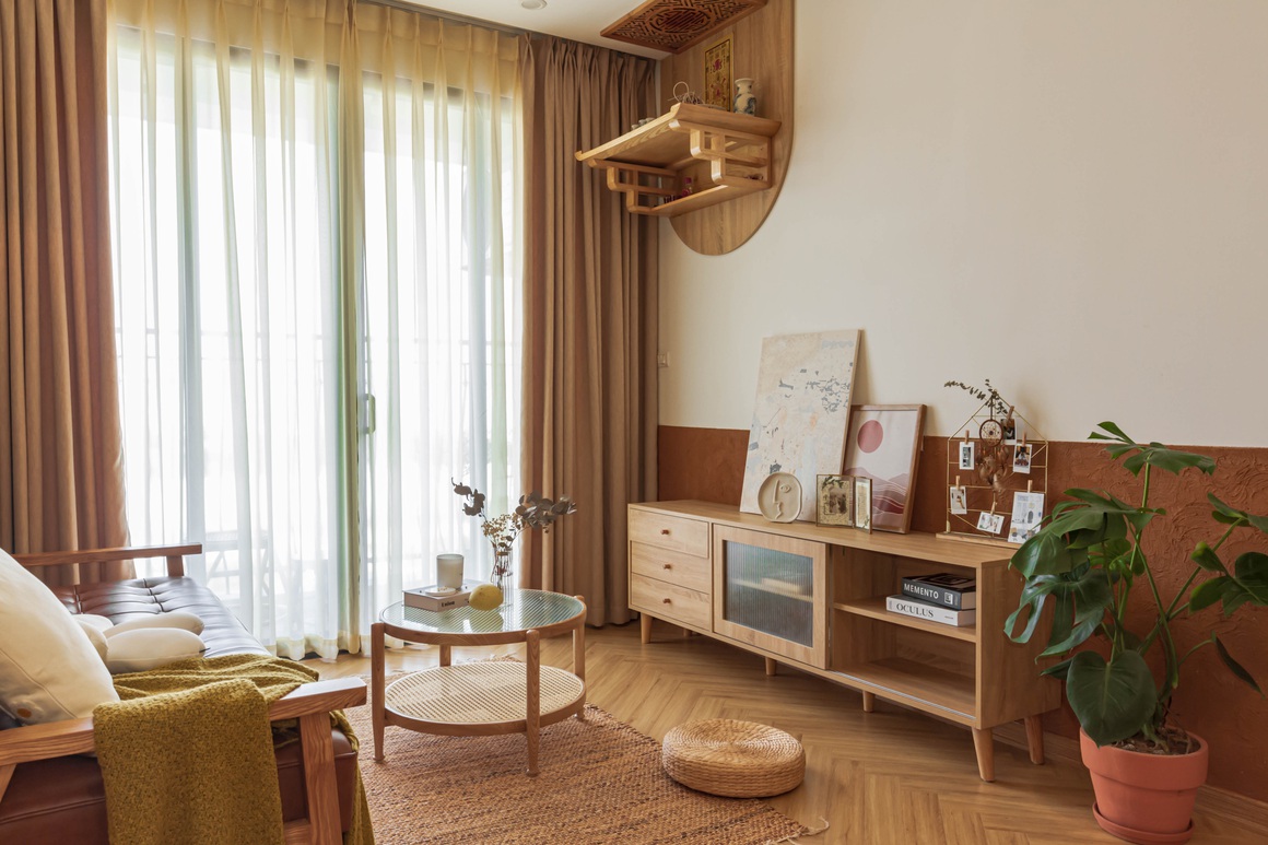 Thiết kế căn hộ cực Chill với gam màu cam cháy 