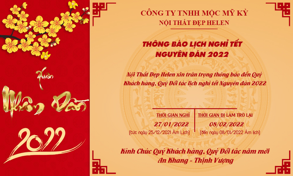 lịch nghỉ tết nguyên đán 2022