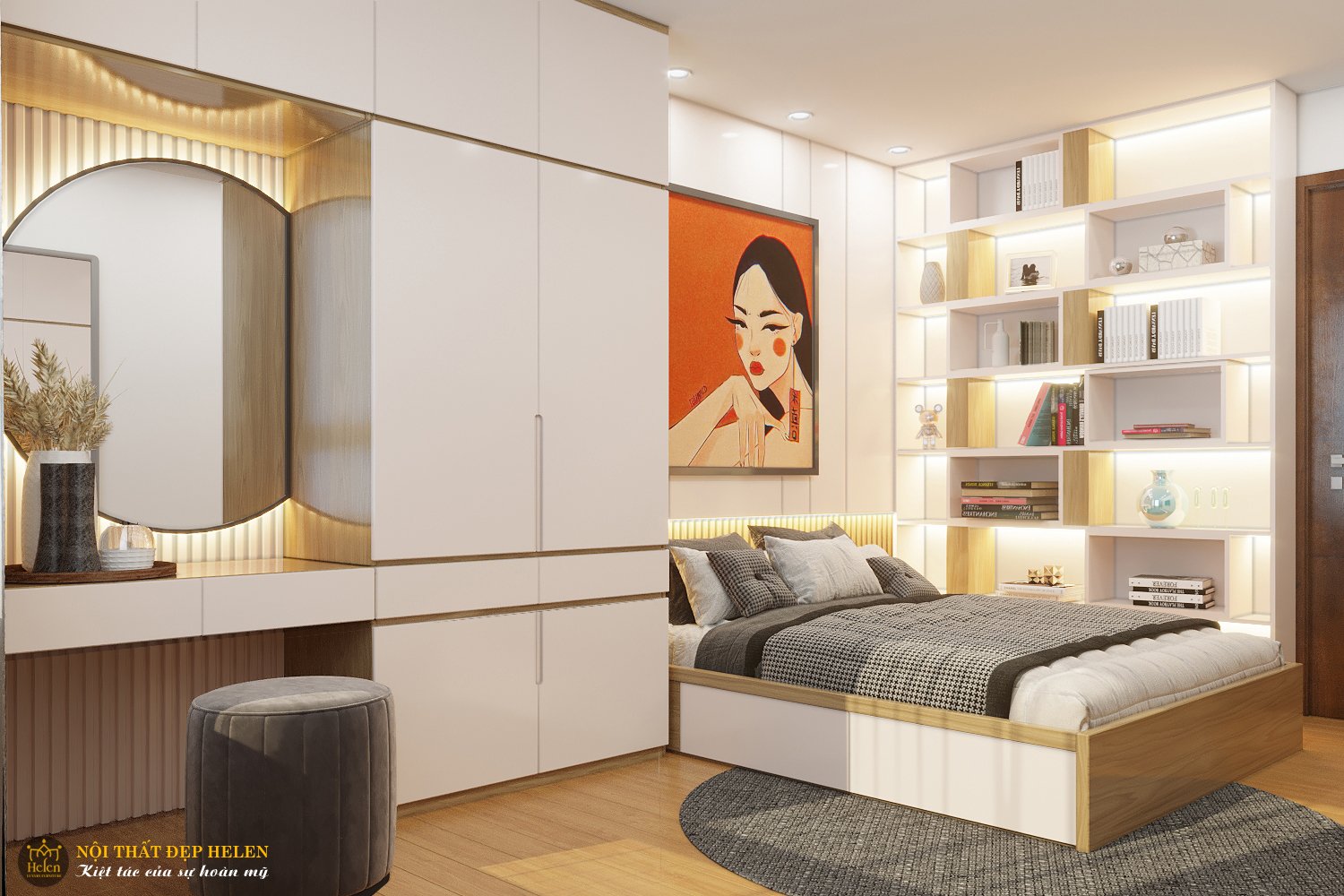 Bàn Trang Điểm Gỗ Công Nghiệp Đẹp Lung Linh, Mẫu Hiện Đại Nhất