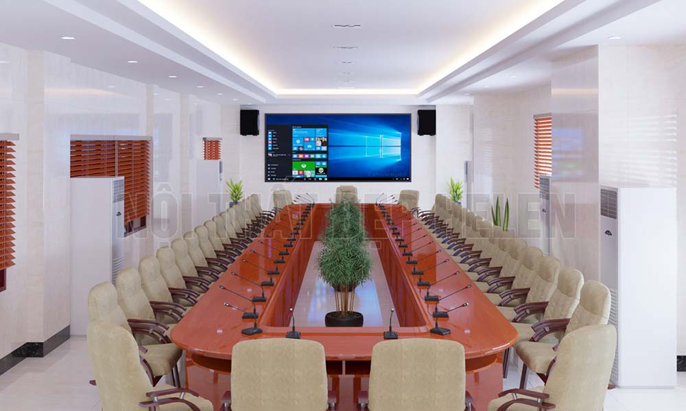 Setup phòng họp kiểu sắp xếp rỗng ở giữa (Hollow)