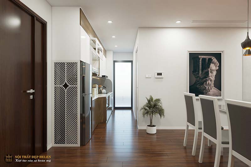 Thiết kế phòng khách chung cư 70m2 phong cách hiện đại
