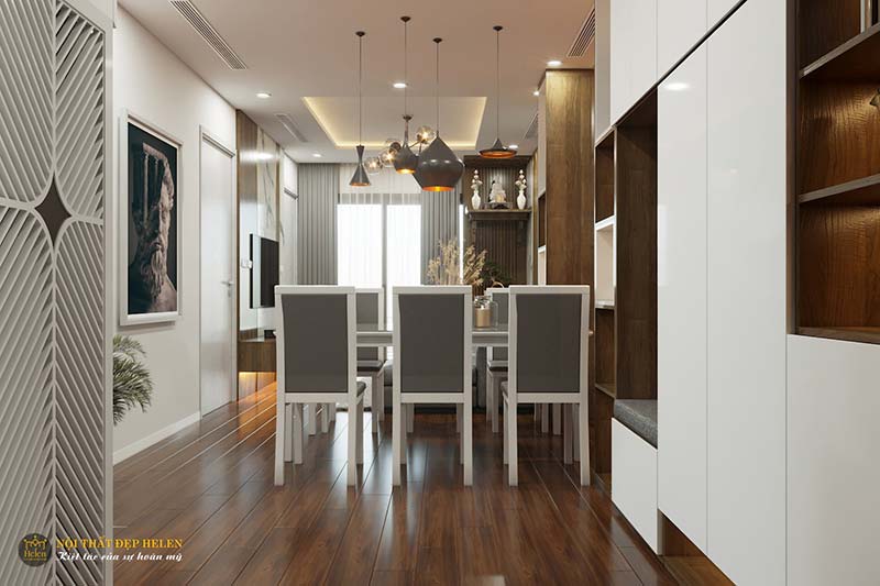 Thiết kế phòng khách chung cư 70m2 phong cách hiện đại