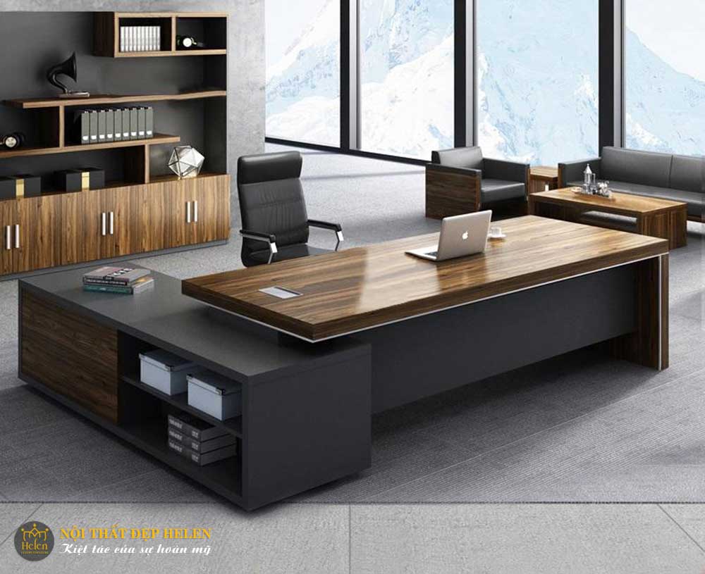 Xu hướng lựa chọn bàn lãnh đạo chữ L và những ưu điểm của loại bàn này