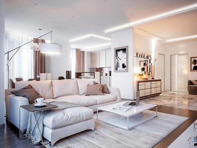 thiết kế nội thất phòng khách chung cư 2018