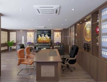 Bàn làm việc dành cho Chủ tịch phủ Laminate màu nâu 2m2 – HL26