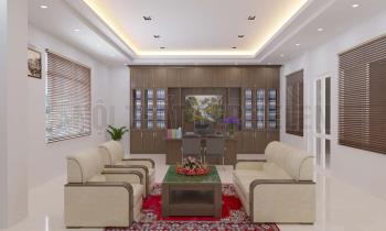 Bàn làm việc giám đốc 1m8 phủ Melamine – HL04