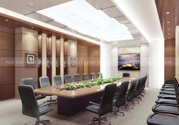 Mẫu bàn họp 18 người phủ Laminate đặc biệt cao cấp dành cho văn phòng cỡ lớn – HL34
