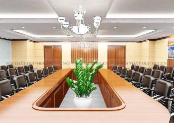 Mẫu bàn họp dành cho phòng họp cỡ đại, kích thước 6m, màu vân gỗ tự nhiên đẳng cấp – HL42