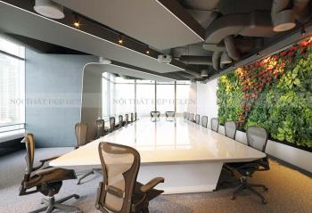 Bàn họp văn phòng hiện đại 6m, 20 ghế, bề mặt sơn InChem cao cấp – HL54
