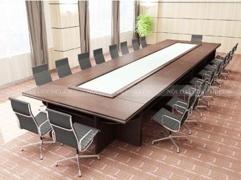 Bàn họp văn phòng hình chữ nhật, phủ Laminate rất cao cấp – HL75