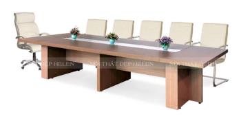Mẫu bàn họp hiện đại phủ Melamine cao cấp, màu hạt dẻ sang trọng – HL77