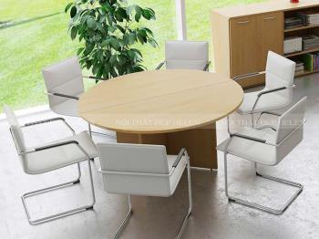 Mẫu bàn họp hình tròn cực dễ thương phủ Melamine cao cấp – HL78