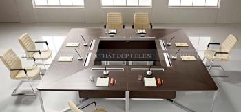 Bàn họp hình vuông phủ Veneer rất cao cấp, hiện đại, tinh tế – HL84