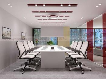 Bàn họp gỗ MDF chống ẩm bề mặt sơn InChem cao cấp, trên cùng phủ PU, thiết kế hiện đại – HL87