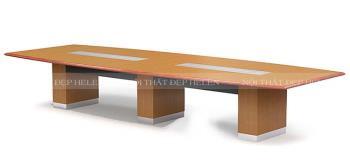 Bàn họp phong cách hiện đại phủ Melamine cao cấp, màu vàng gỗ tự nhiên tinh tế– HL94
